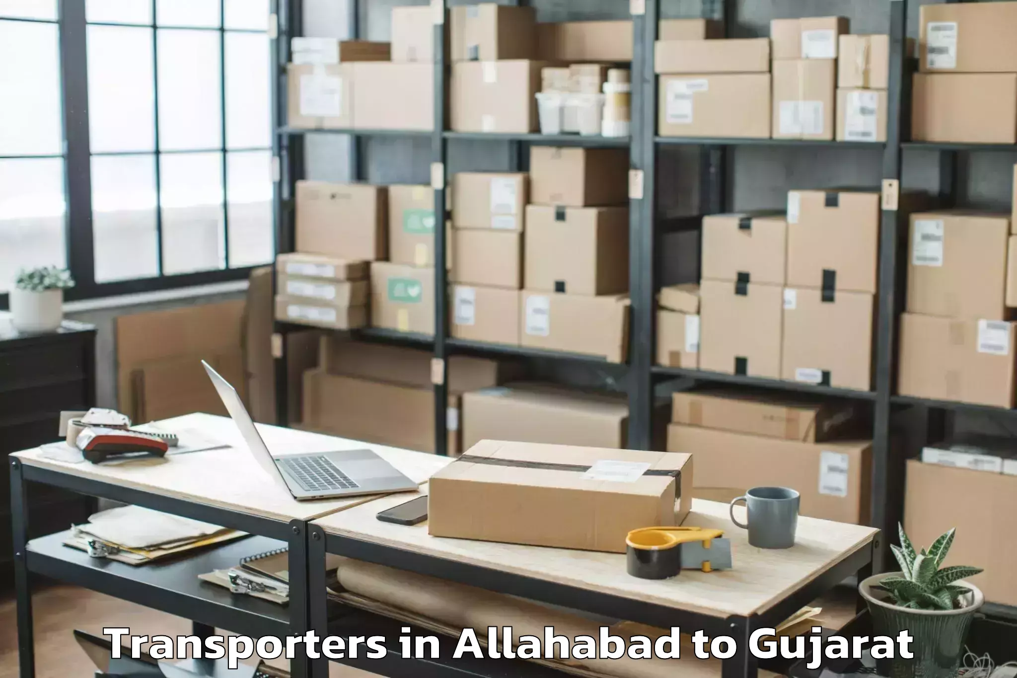 Book Allahabad to Dehgam Transporters Online